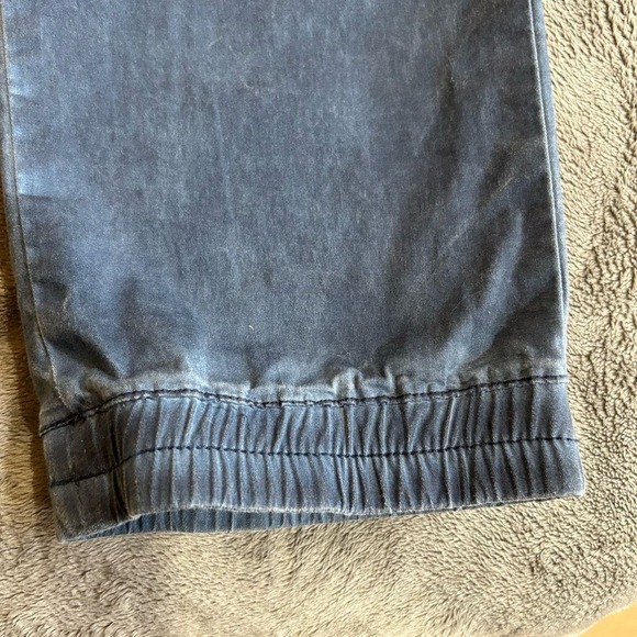 Akademiks Stretch Slim Fit Cargo Joggers Mens Pants Size 34x32 Blue Y2K HipHop - Picture 2 of 13